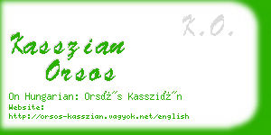 kasszian orsos business card